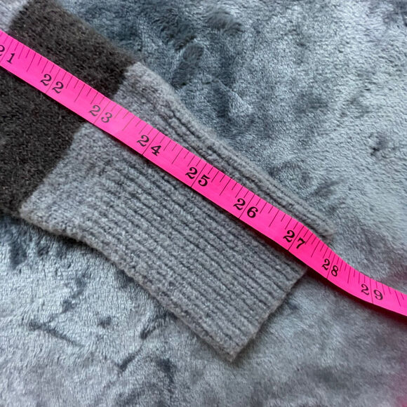 Sweaty Betty London Sweater Womens Small Pink Gray Striped Turtle Neck Luxe Cozy - Picture 9 of 11